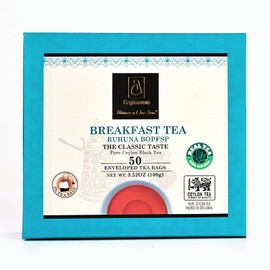 Ceylonzon Ceylon Breakfast Tea Classic Taste 50 Individually Foil-Wrapped Tea Bags 80g Experience with Natural Ceylon Tea, Relaxing and Fresh