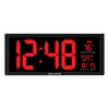 AcuRite 14.5" Large Digital LED Oversized Wall Clock with Date