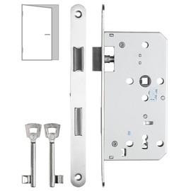 AGT Room door lock right: deadlock for room doors, latch and latch, DIN right (mortice lock, toilet, door lock, door fittings)