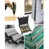 QWORK® 5-Piece Step Drill Taper Drill Bit Titanium Coated HSS