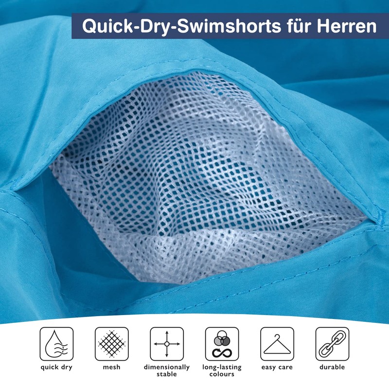 OAHOO Men's Swim Shorts (2 Pack) Swim Trunks with Mesh