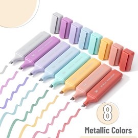 Mr. Pen- Glitter Highlighters, 8Pack, Metallic Colors, Chisel Tip Aesthetic Highlighters, Cute Highlighters for School, Highlighters Aesthetic, School Highlighters, Cute Markers