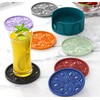 HFHOME Silicone Coasters Set for Drinks - 6 Pack With