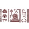 Set of 3 Temporary Tattoos Lace Tattoos Brown Set B-2