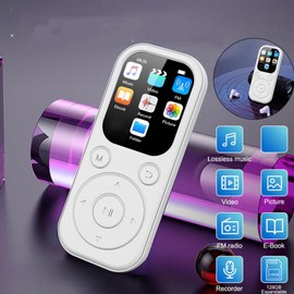 MP3 Player with Bluetooth 5.4 & HiFi Speaker, 2.01 Screen MP4 Player, Voice Recorder, 128GB Expandable, Portable Music Device for Running, Travel (with 32G Small Memory Card)