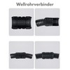 Corrugated Pipe Connector M32 - Sleeve Black, 4 Half Shells