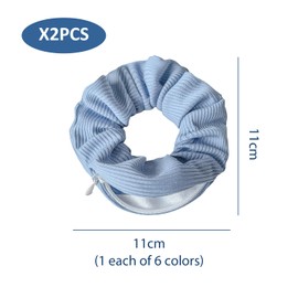 6 Pieces Of Elastic Hair Ties, Ponytail Hair Ties, Creative Design Hair Ties, Simple Hair Ties, Hair Ties With Hidden Pockets