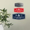 Fancy Paper and Cardboard Recycling Sign (Blue) - Medium