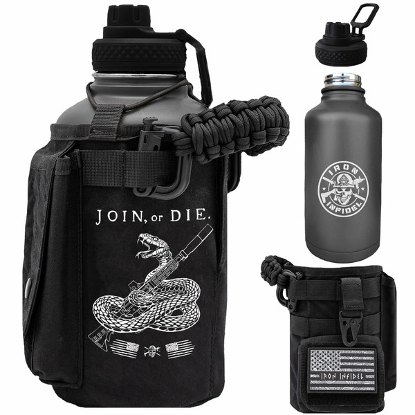 Iron Infidel Battle Bottle - Half Gallon Insulated Water Bottle