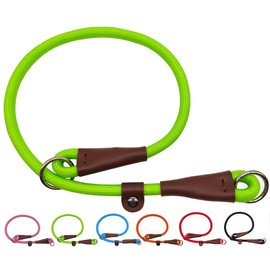 MayPaw Slip Collar Nylon Rope Choke Collar for Dog Training- No Pull Round Martingale Dog Collar for Small Medium Large Dogs