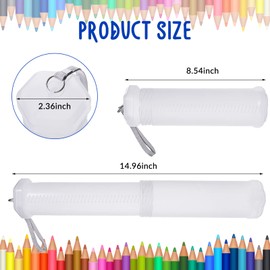 Gueevin 8 custodie estensibili in plastica trasparente per pennelli da pittura, contenitore per pennelli da pittura, contenitore antipolvere per acquerelli, strumenti da disegno, truccatori, viaggi