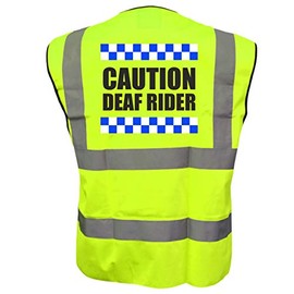 Brook Hi Vis UK Hi Vis Rider Slow Down Yellow Vest Waistcoat Equestrian Equine Safety Reflective Jacket Road Safety Plus a Discount Code for your next order Medium
