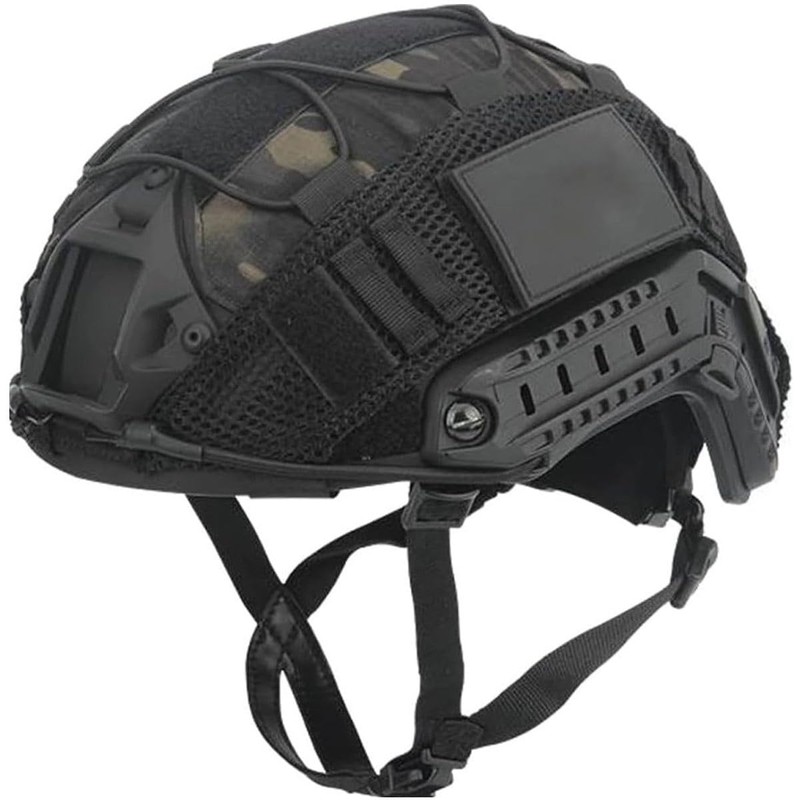 Black Multicam Camouflage Tactical Fast Helmet Cover for Airsoft Combat