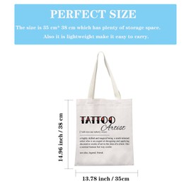 Tattoo Master gift Tatted Ink Artist Gift Body Art Modification Gift Tattoo Artist Definition Gift Tote Bag Gift for Tattooer (Tattoo Artist Tote CA)