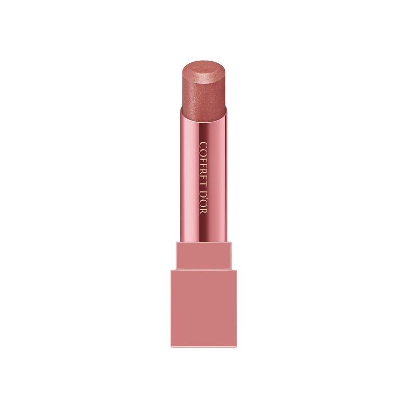 Coffret d'or Skin Synchronous Rouge EX-08 Lipstick, Unscented, Metallic Pink,