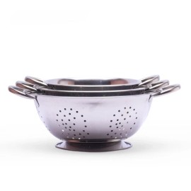 Amco 3-Piece Stainless Steel Colander Set - 1.5, 3, 5 Quart