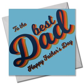 Father's Day Card, Best Dad, text foiled in shiny gold