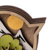 Wooden Bird Statues with Light 3D Hollow Hand Carved Birds
