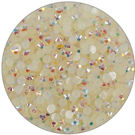 3000 Pieces SS12 3mm Flatback Rhinestones Clear Glasses Round Gems AB Crystals for Nail Art DIY Crafts Clothes Glitter Stones （Champagne）