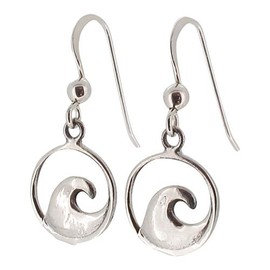 Touch Jewellery 925 Sterling Silver Wave Drop Earrings