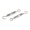 HFS(R) 10pcs 304 Stainless Steel Turnbuckle Hook Tensioner Wire Rope