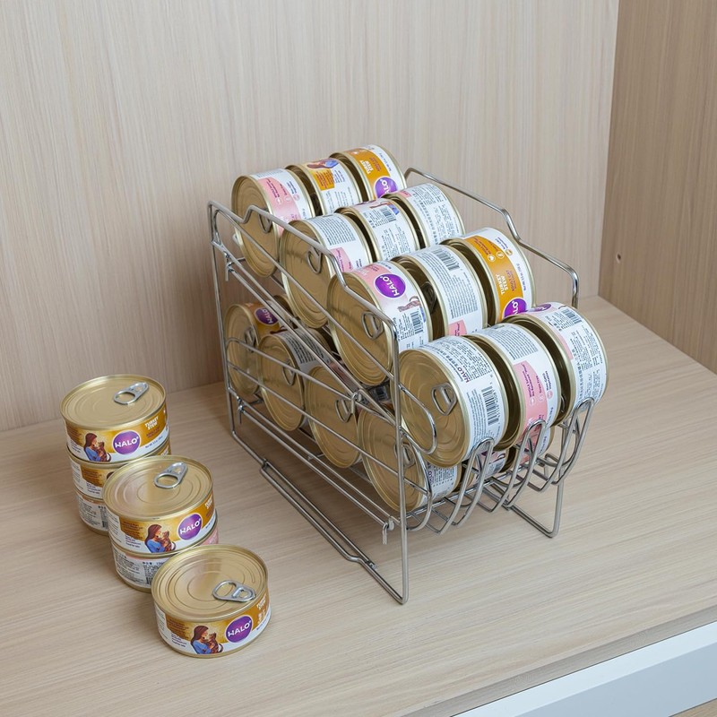WIWIWISAM cat food can storage wet cat food can rack