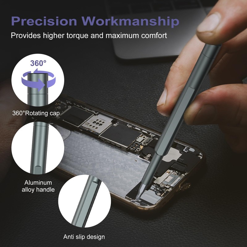 OQIMAX Precision Screwdriver Set 46-in-1 Mini Screwdriver with 42 Magneitc