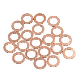 sourcing map Washers Pack of 20 Copper 11 mm Inner Flat Sealing Rings