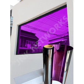 JNK NETWORKS One Way Window Film – Mirror Glass Tint Reflective Daytime Privacy Sun Blocking Anti UV Heat Control Tinting for Home and Office Purple 20 Inches x 10 Feet