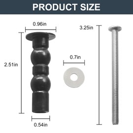 for TOTO THU651N top Mount seat Hardware, Toilet Seat Top Tightening Nut Hardware kit for Skirted Toilet, Toilet Seat Bolts Screws(Pack of 2)