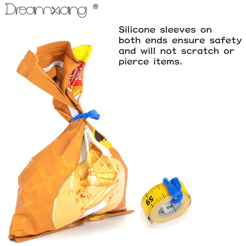 Dreamxiang 8pcs 3Inch Silicone Cable Ties Reusable Steel-Core Silicone Twist