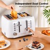 Roter Mond Toaster 4 Slice Retro Stainless Steel with Extra