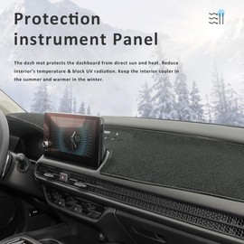 auovo Dash Mat Center Console Cover Protector Sunshield Cover Dash Pad Dash Carpet Compatible with Honda HRV HR-V 2021 2022 2023 Dashboard Mat Dash Cover