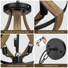 WOAEKR 13.1" Modern Farmhouse Hanging Pendant Lighting, 4-Light Rustic Interior