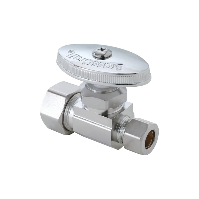 Brasscraft OCR14X C1 Straight Stop, 1/2-Inch x 3/8-Inch, Chrome