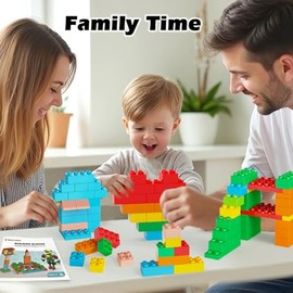Bloques de construcción para niños, juguetes STEM, 120 piezas de engranajes de plástico que se entrelazan y se doblan - Material seguro - Juguetes edu