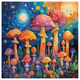 Wooden Puzzles for Adults, 200 Pieces Mushroom Wooden Jigsaw Puzzles, 11.2 inch Family Reunion Puzzle for Adult and Kids, Exquisite Packaging, Best Women's Day Gifts for Mothers Family Friends