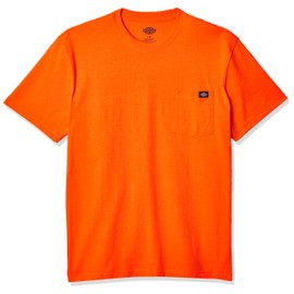 Dickies Men's Heavyweight Crew Neck Short Sleeve Tee, Bright Orange, Large