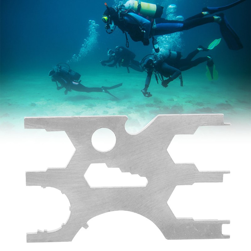 Stainless Steel Scuba Diving Multi Tool Regulator Credit Card Kits