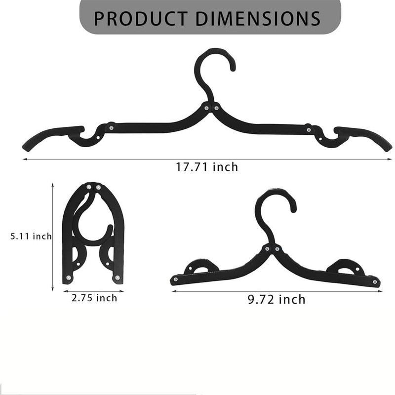 Foldable Travel Hangers Plastic Portable Folding Clothes Hangers Cruise Ship