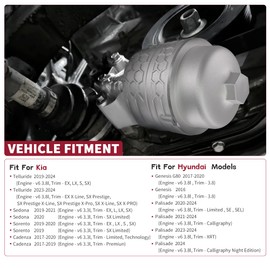 26300-3LAA0 Upgrade Aluminum Complete Oil Filter & Housing Assembly Compatible with 2020-2024 Kia Telluride, 2017-2021 Sedona Sorento Cadenza, 2017-2020 Hyundai Genesis G80, 2020-2024 Palisade