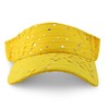 Armycrew Sparkle Sequin Glitter Summer Sun Visor - Yellow