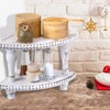 Kigley 2 Tiered Corner Riser for Kitchen Counter Wood Beaded