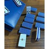 Domino Profesional Rombos Plata Azul