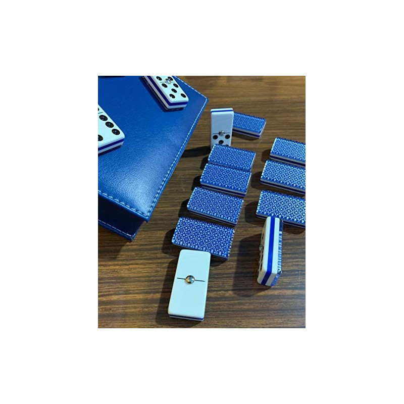 Domino Profesional Rombos Plata Azul