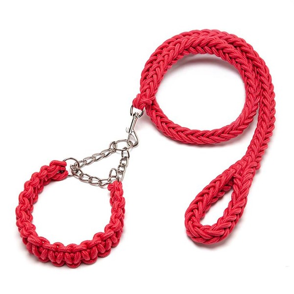 DOTEYAYP Heavy Duty Nylon Dog Collar Leash Set 8 Strand