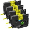 4 Pack HSe-611 Heat Shrink Label Replacement for Brother P-Touch
