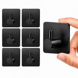 Mujigaga Ganci Adesivi, Appendi Accappatoio Bagno, per Bagno o Cucina, Nero