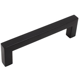 Stone Harbor Hardware Contemporary Square Cabinet Pull, 96 Millimeters, Stainless Steel Base Material, Matte Black