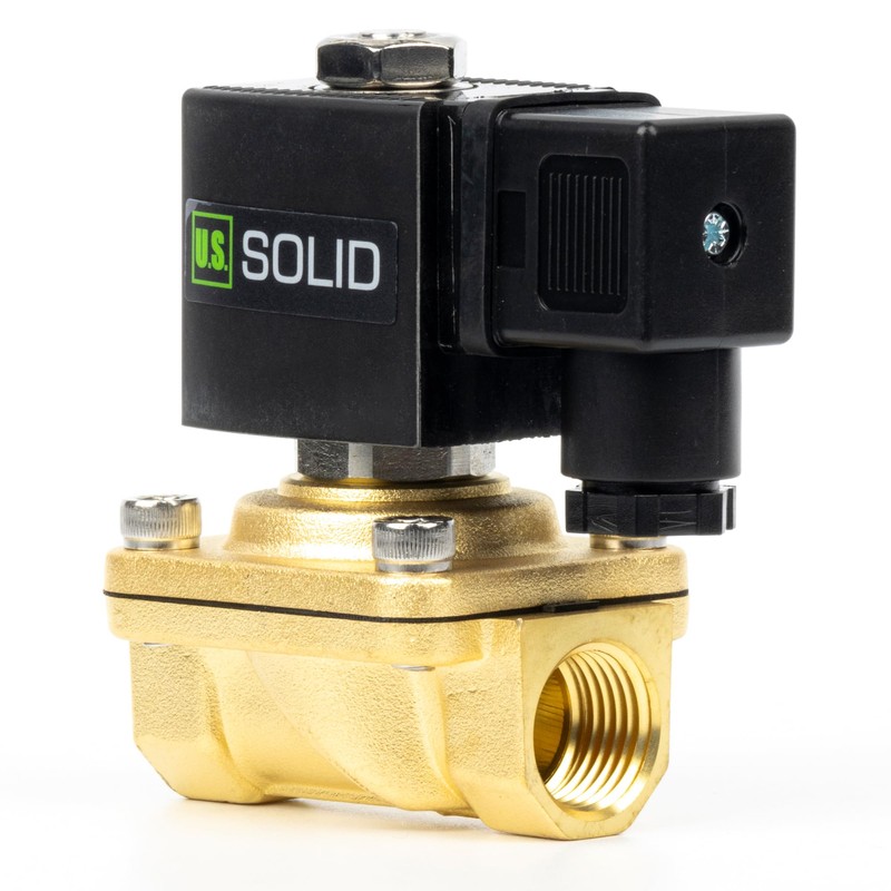 U.S. Solid 1/2 inch solenoid valve - brass DC 12